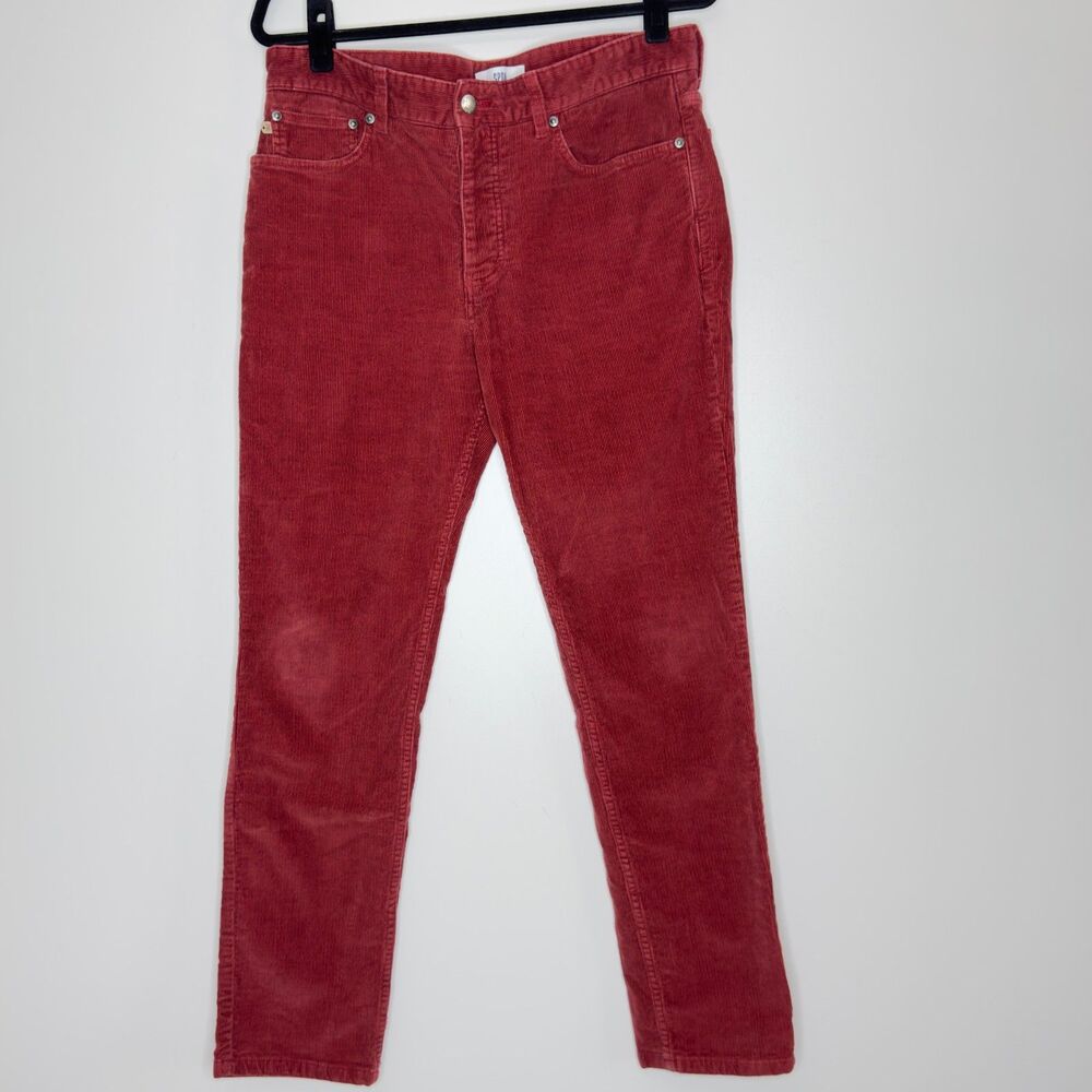 Spoke London Cord Fives Corduroy Trouser Pants Red Men's Size 33 x 30 Build B